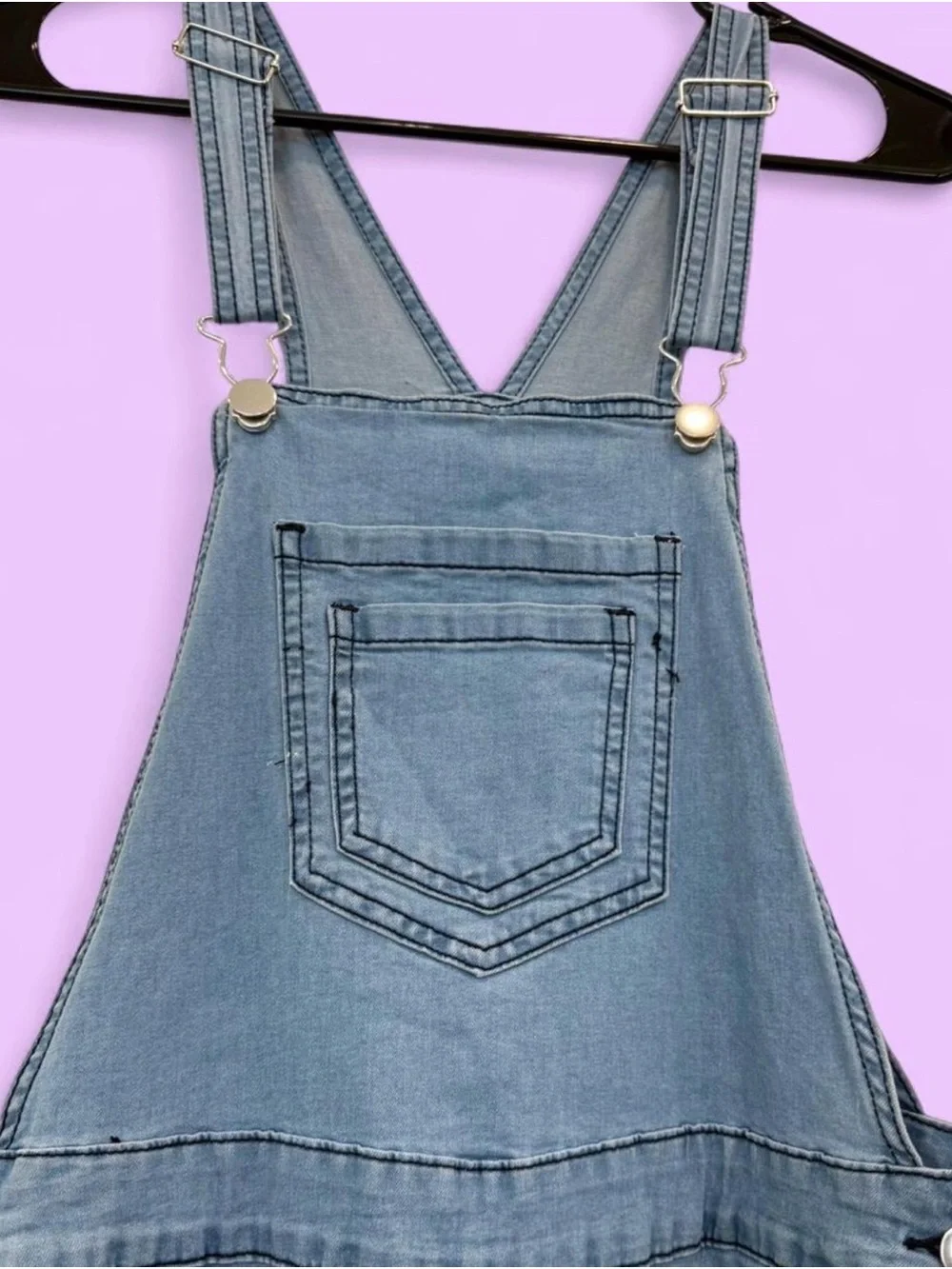 Light Blue Denim Women's Overalls Jeans